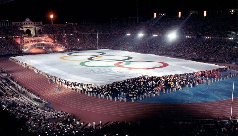 La cerimonia di apertura a Barcellona
