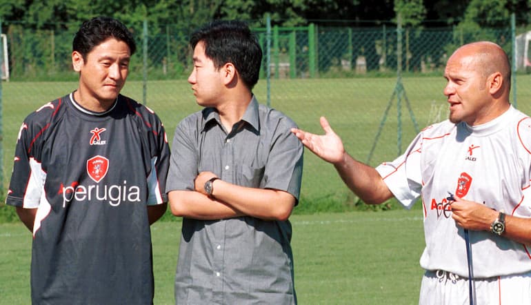 Un'immagine di archivio del Perugia di Serse Cosmi