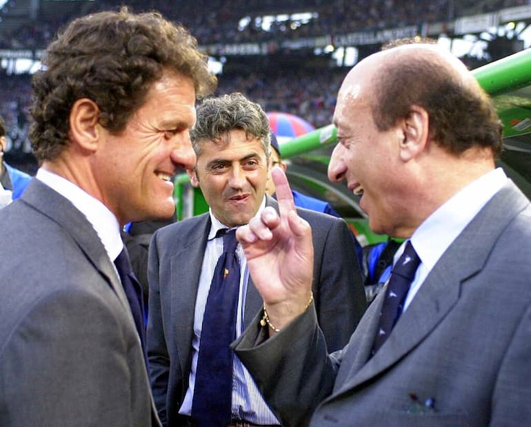 Capello, Baldini e Moggi in un Juve - Roma...