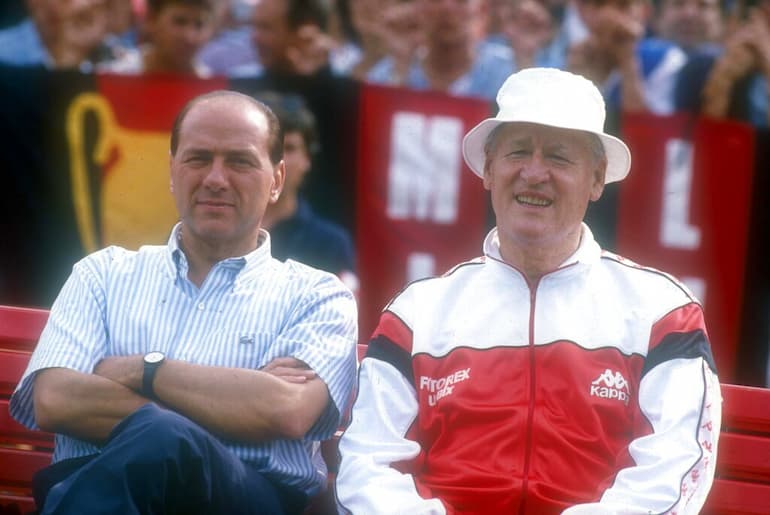 Il Barone Nils Liedholm con il Cavalier Berlusconi!