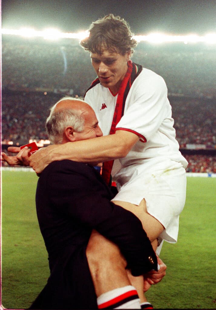 Marco Van Basten con Sacchi