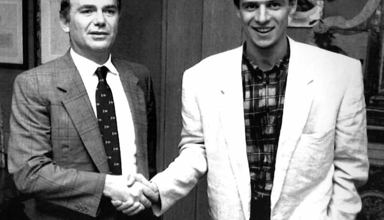 Il Presidente Pellegrini con Nicola Berti