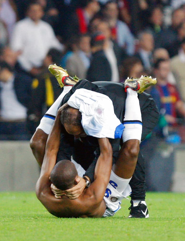 L'esultanza di Eto'o a Barcellona!