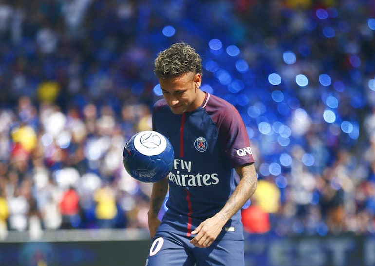 Il giorno della presentazione di Neymar