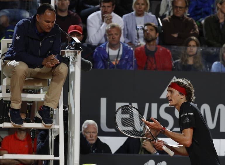 Zverev questa volta protesta agli Internazionali!