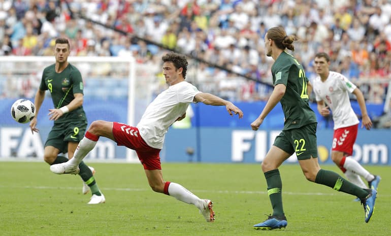 Thomas Delaney contro l'Australia nel 2018!