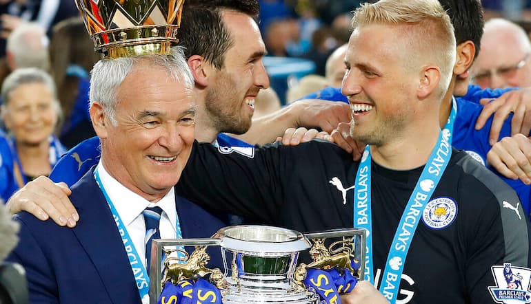 Ranieri festeggia il titolo!