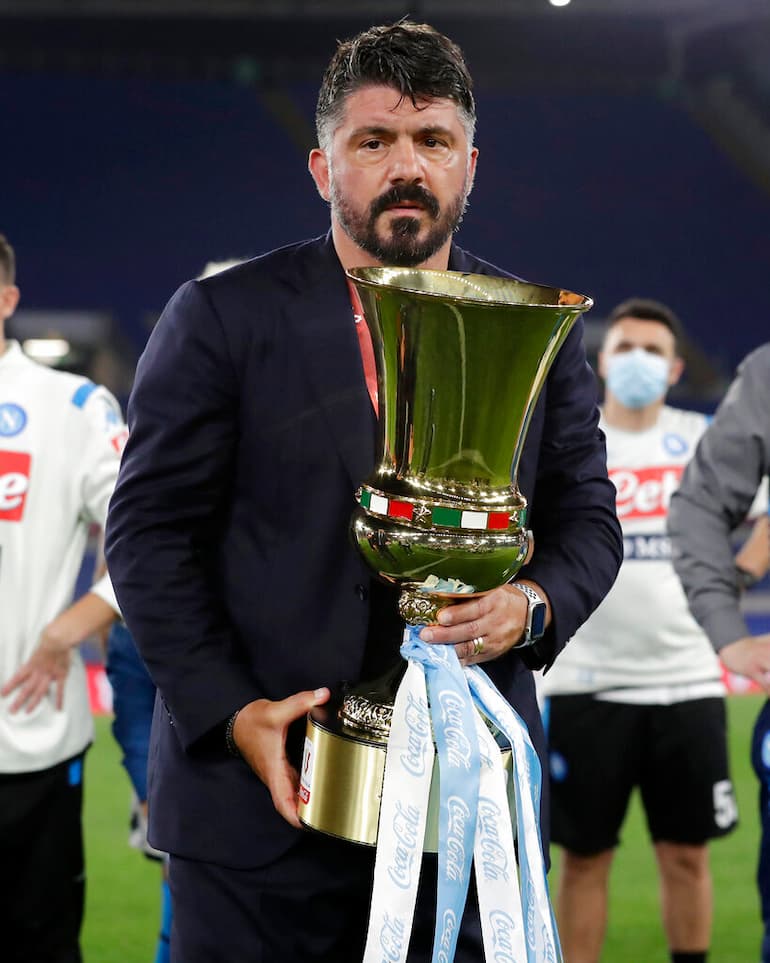 Gattuso con la Coppa Italia!