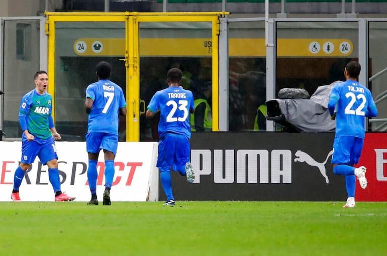 L'esultanza del Sassuolo a San Siro!