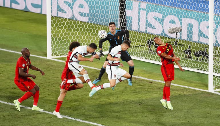 Un'immagine di Belgio - Portogallo!