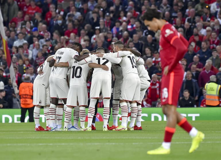 i giocatori rossoneri a Liverpool!