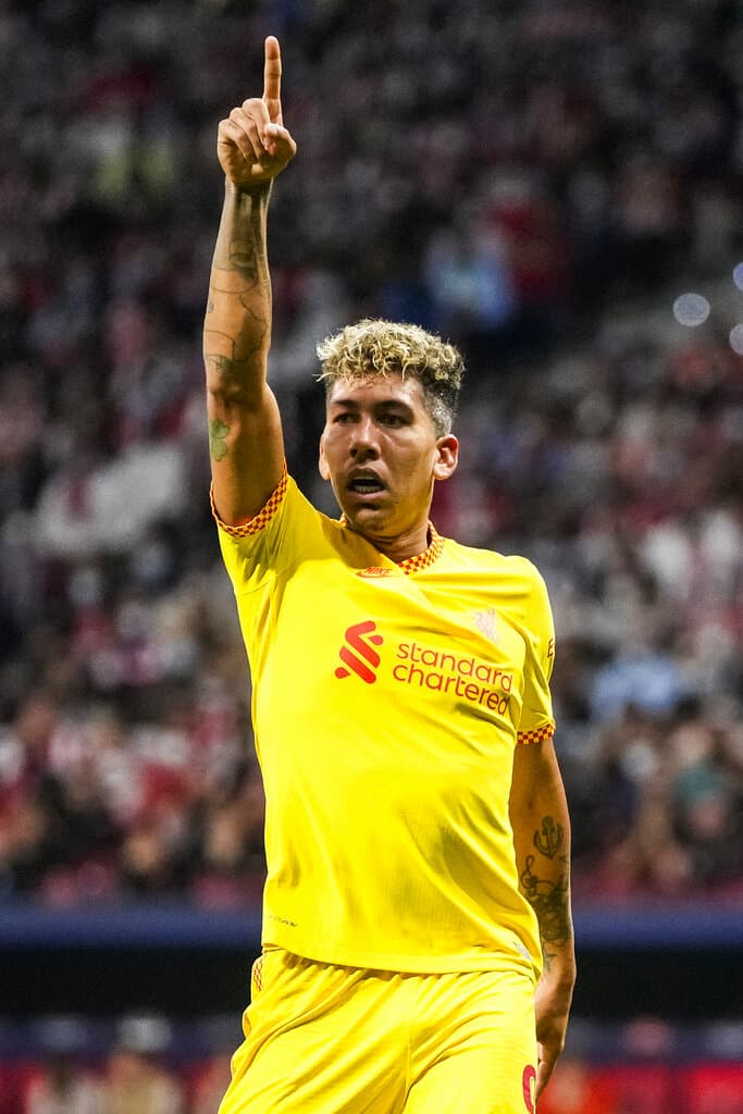 Firmino con la maglia del Liverpool