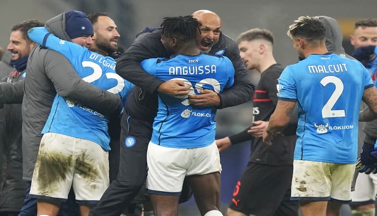 Spalletti esulta con i suoi calciatori!