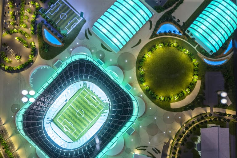 Il plastico dell'Ahmad bin Ali Stadium!