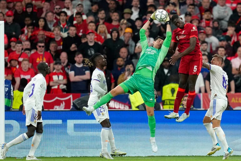 Courtois contro il Liverpool a Parigi