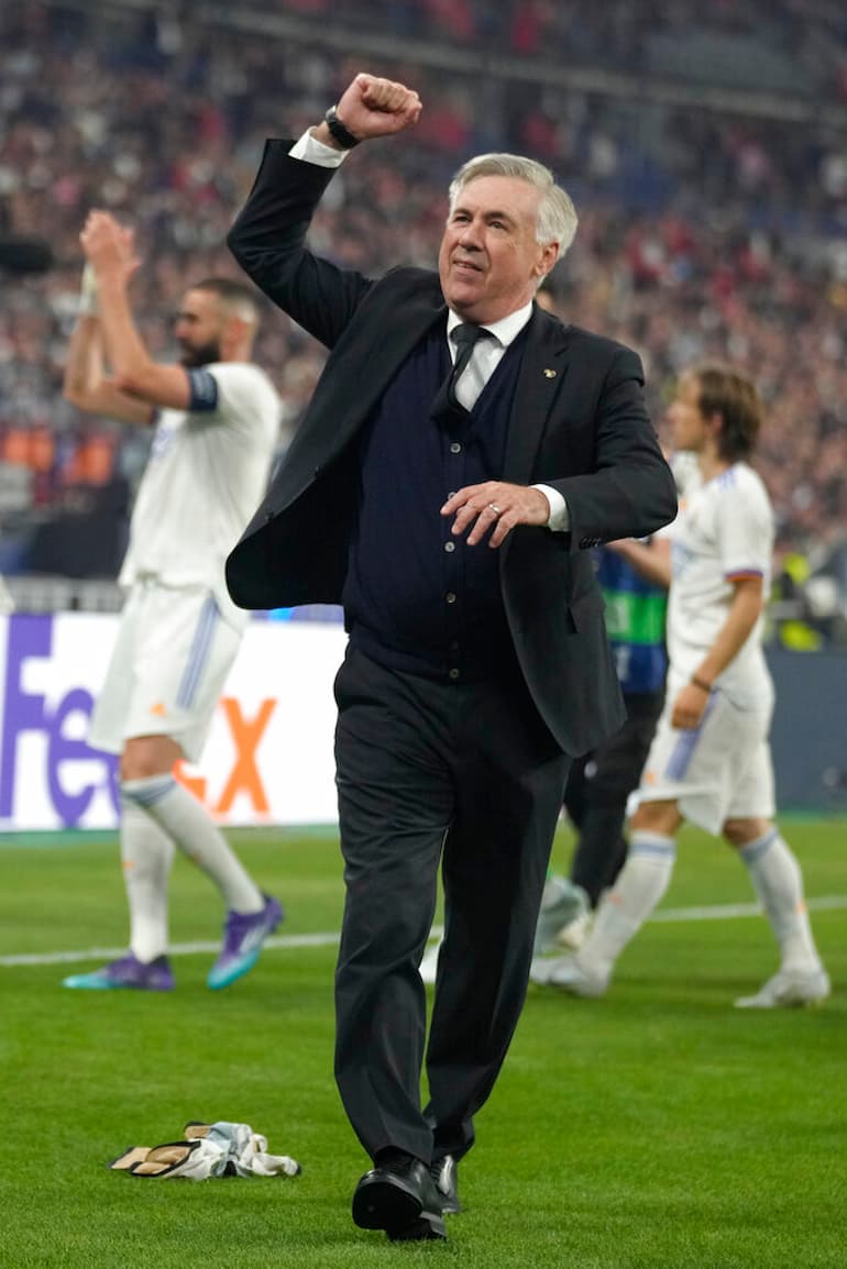 L'esultanza di Ancelotti a Parigi!