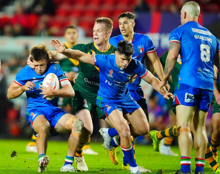 Un'immagine della sfida con l'Australia