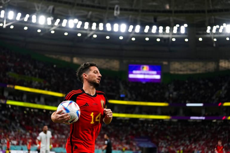 Mertens con la maglia del Belgio!