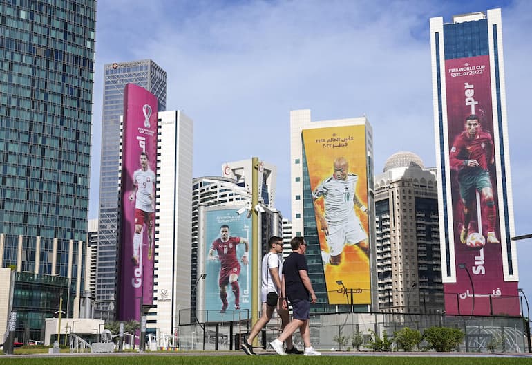 CR7 anche sui grattacieli in Qatar!