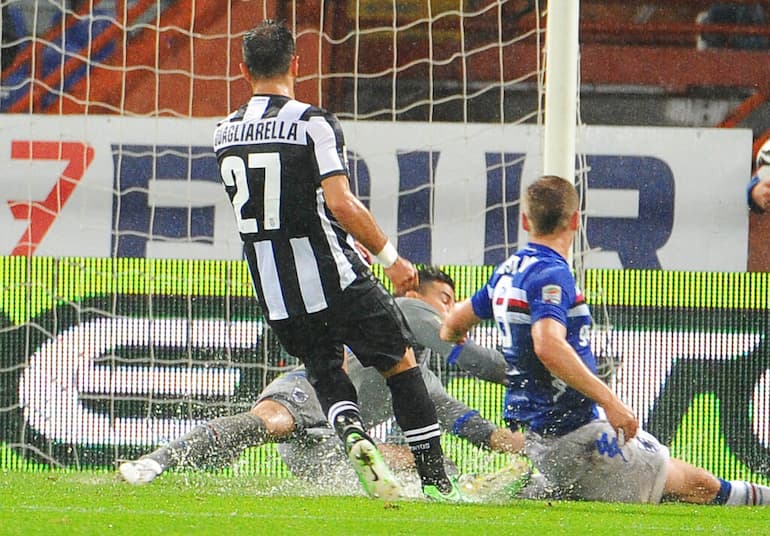 Fabio Quagliarella, qui in gol contro la Samp!