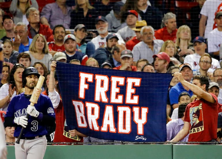 Un simpatico stendardo a Boston!