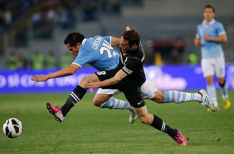 Ledesma con la maglia della Lazio