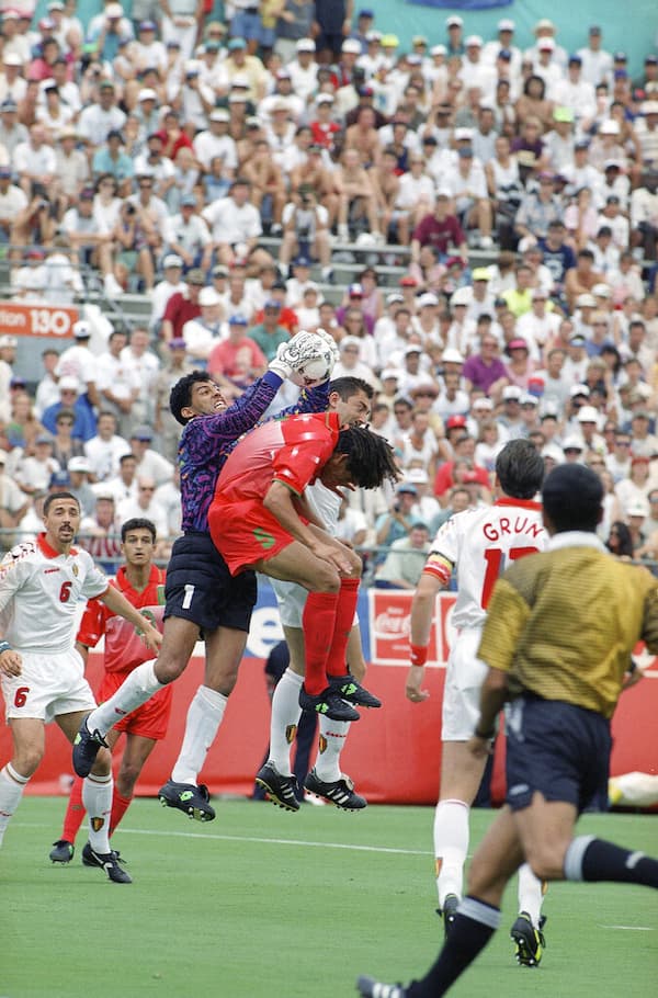 Un'immagine della sfida di Orlando con il Belgio nel 1994!