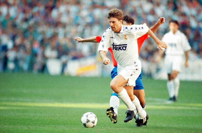 Laudrup con la maglia del Real Madrid!