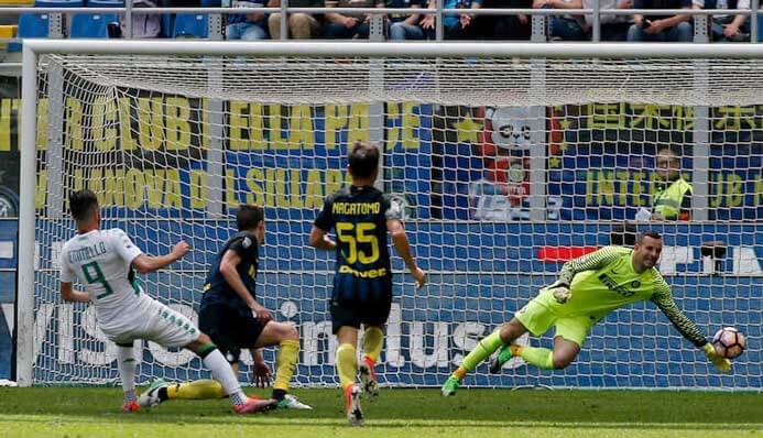 Iemmello in gol con la maglia del Sassuolo!