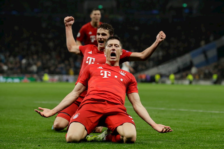 L'esultanza del Bayern a Londra!