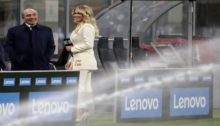 Diletta con il Presidente della Fiorentina, Rocco Commisso