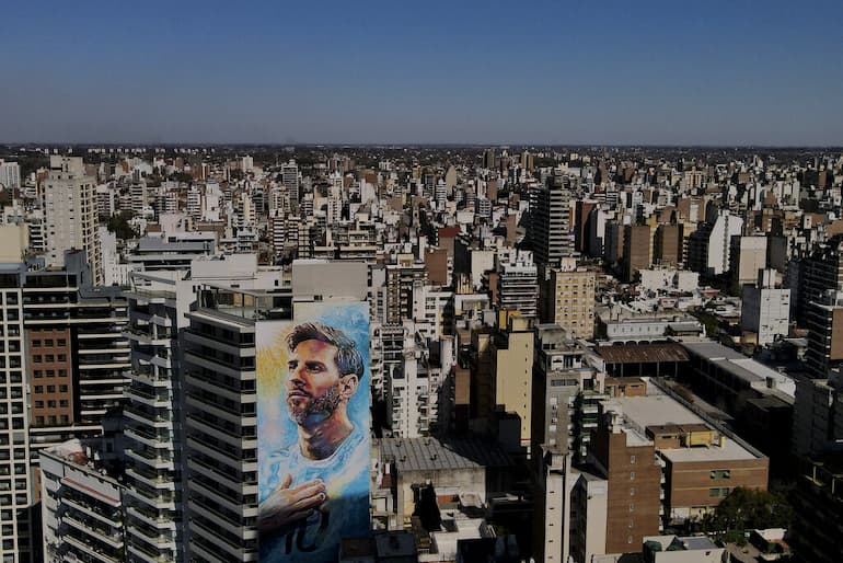 Il Murales per Messi a Rosario!