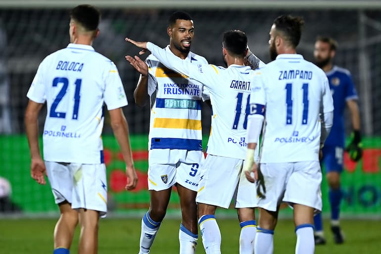 L'esultanza del Frosinone ad Alessandria!
