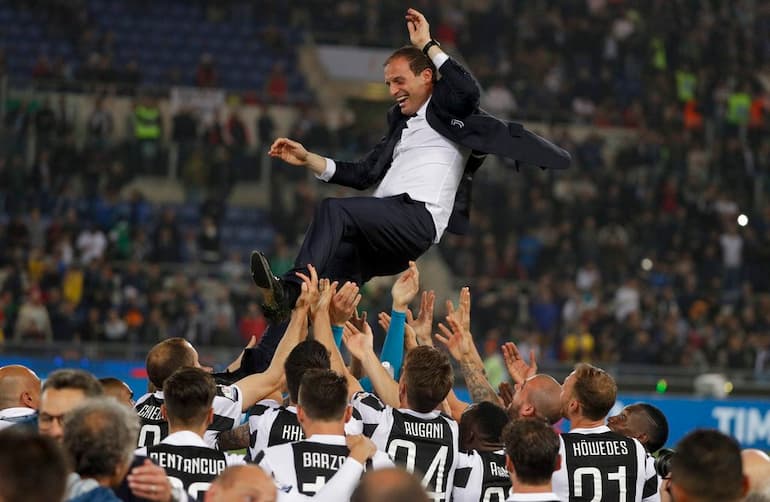 Allegri tecnico record tra scudetti e coppe Italia