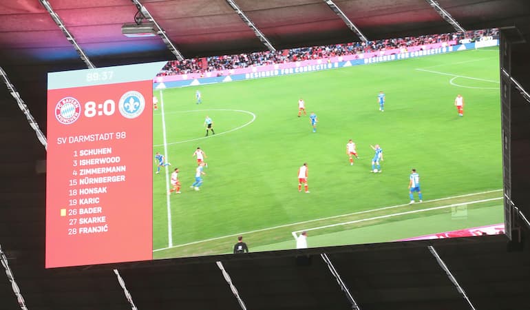 Il tabellone che conferma il clamoroso 8-0