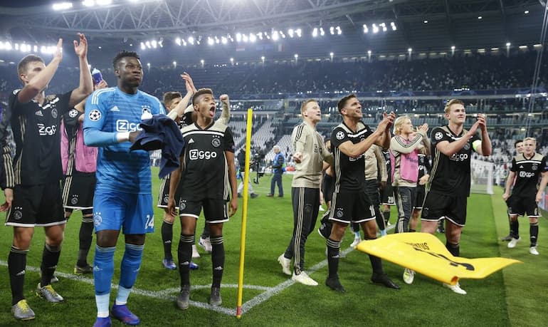 L'esultanza dei lanceri allo Juventus Stadium!