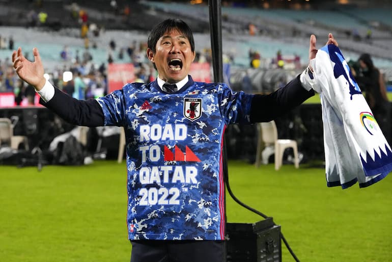 La gioia di Hajime Moriyasu per la qualificazione!