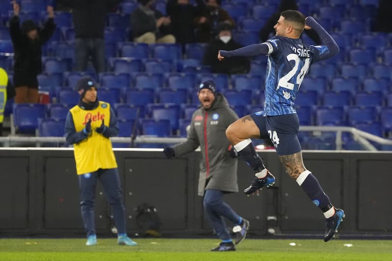 L'esultanza dopo il gol alla Lazio!