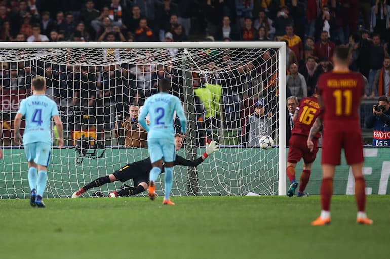 Il rigore trasformato da De Rossi