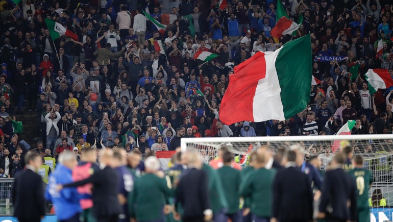 I tifosi azzurri allo Stadio Olimpico!