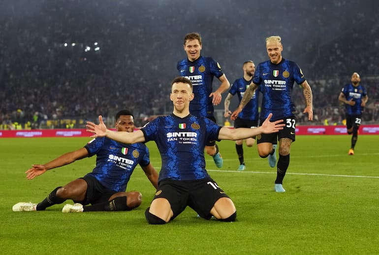 L'esultanza di Perisic dopo il gol in Coppa Italia!