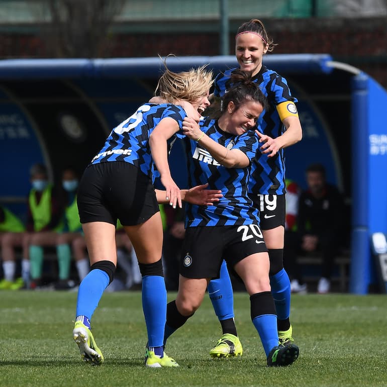 Una bellissima esultanza delle nerazzurre!