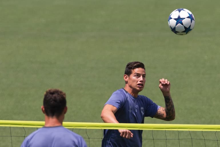 James in allenamento con il Madrid!