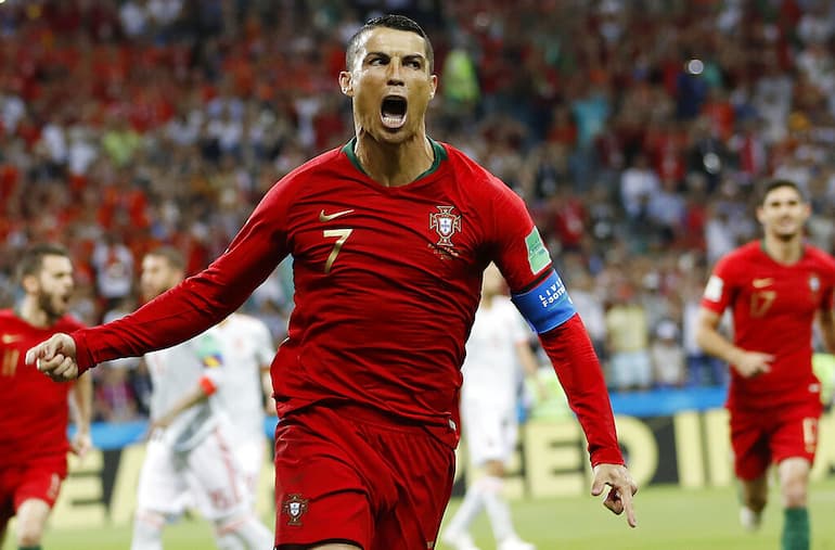 L'esultanza di CR7