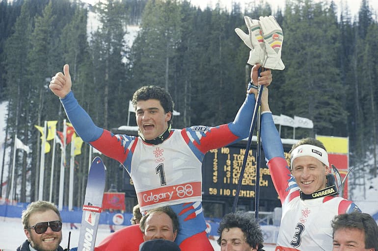 La gioia per il primo posto olimpico!