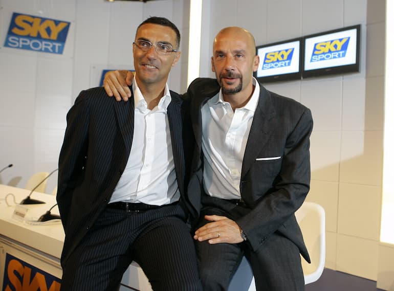 Vialli con Bergomi negli studi Sky!