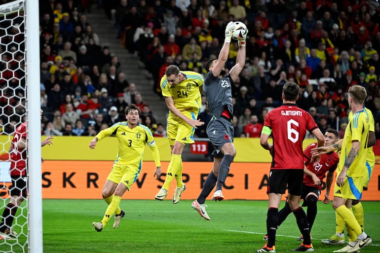 Thomas Strakosha, portiere titolare della nazionale albanese