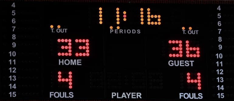 Un tabellone di basket