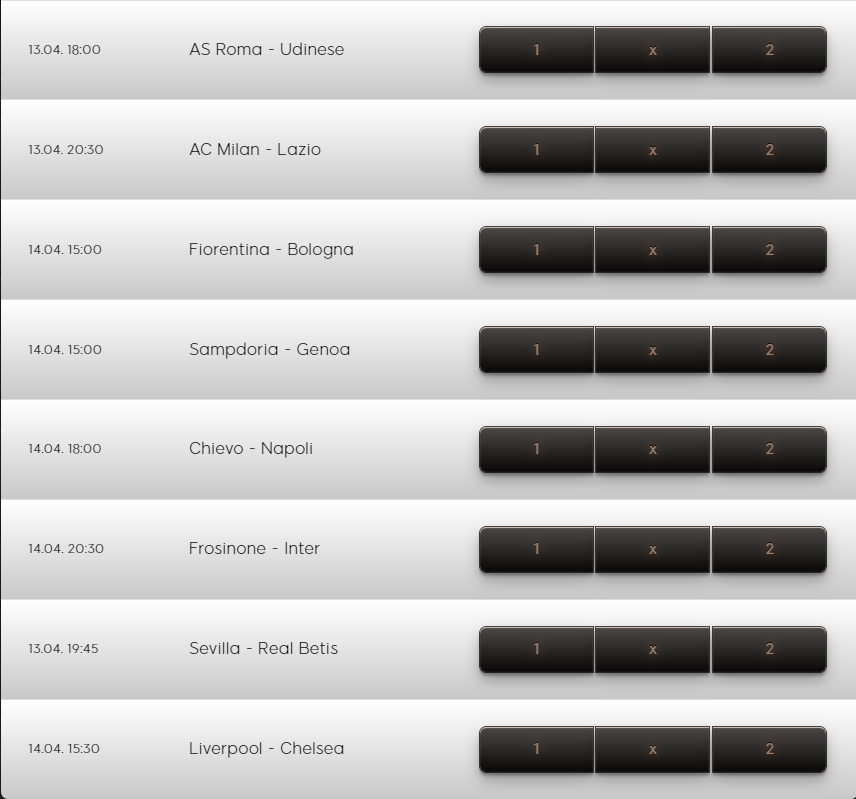 La schedina del Toto8