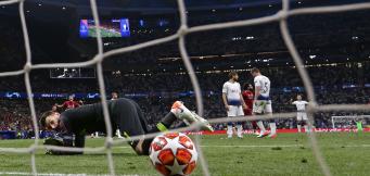 Il pallone del 2-0 definitivo nella finale di Madrid 2019